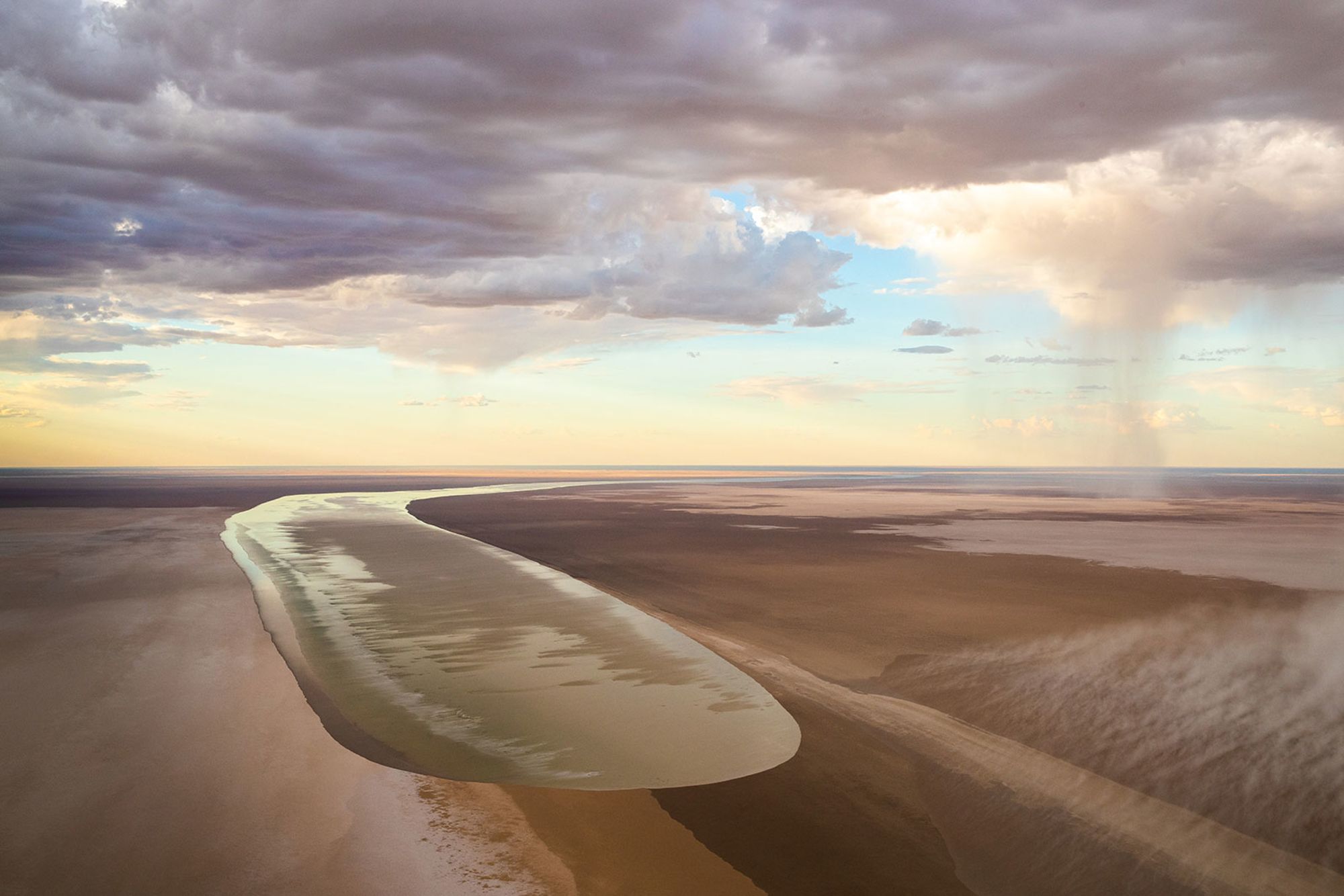 Australian outback landscape from above